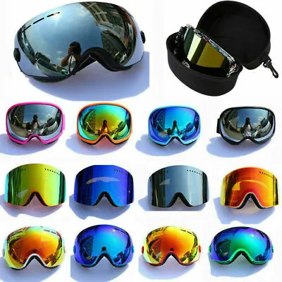 $6.25 • Buy Anti-UV Skiing Snowboarding Goggles Snow Ski Goggles Box Double-layer Lens Pro