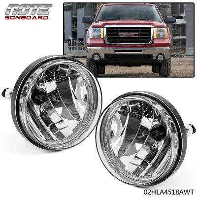 Fit For GMC Sierra 1500 2500 HD Lens Front Bumper Fog Lights Lamps 2007-2013 • $20.80