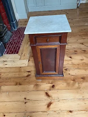 £60 • Buy Mahogany Bedside Cabinet With Marble Top