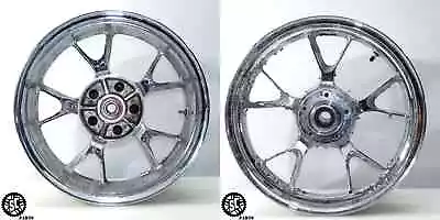 $285 • Buy 06 07 08 09 10 11 Kawasaki Ninja Zx14r Front Rear Wheel Straight Chrome K25