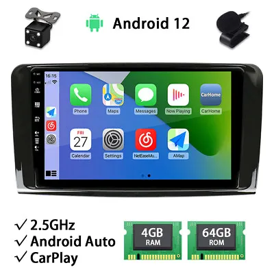 For Mercedes Benz ML320 ML350 GL320 Car Radio 4G Player GPS Navi IPS Android 12 • $200