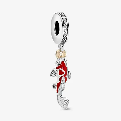 PANDORA Good Fortune Carp Fish Silver Charm - 797829CZ • £23.63