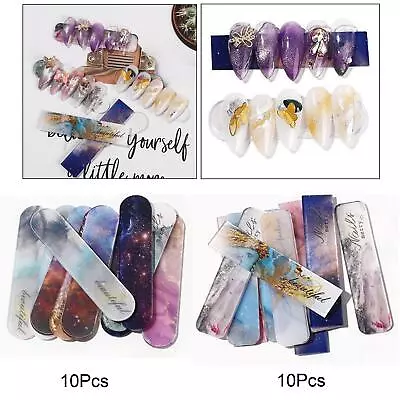 10x Acrylic False Nail Salon Painting Rectangular Nail Art • $6.66