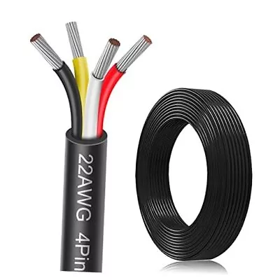 22 Gauge Electrical Wire 4 Conductor 22AWG PVC Stranded 22/4 22AWG-4C 50FT • $41.18