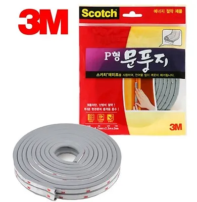 3M SCOTCH Draught Excluder Door Insulation Tape P&V Shape Energy Saving  Window • £14.36