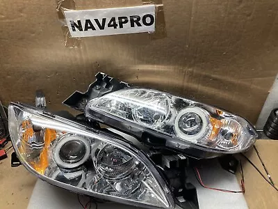 FIT 2004-2009 Mazda 3 Sedan Chrome LED DRL Halogen Headlight Pair #H565 • $124.19