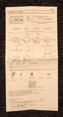 CLIMAX Instruction Manual Vintage Electronic Handheld Game LCD Mini Arcade • $12.50