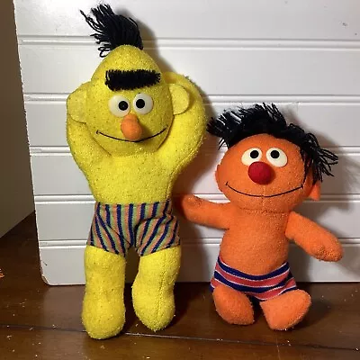 Vintage 1976 Sesame Street Bert + Ernie ONLY “On Raft”* Bath Buddies By Applause • $9.99