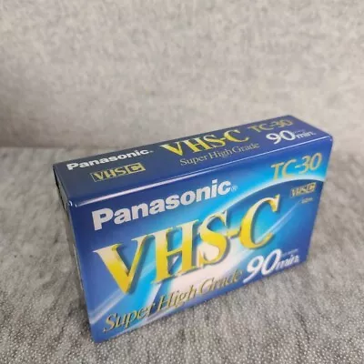 Panasonic Video Camera Tape TC-30 VHS-C Super High Grade 90 Minutes New Sealed • $5