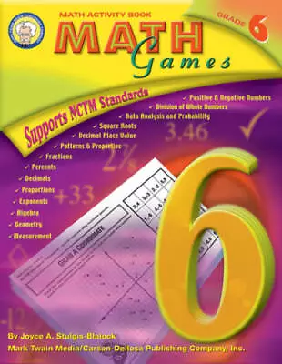 Math Games Grade 6 - Paperback By Stulgis-Blalock Joyce - GOOD • $3.73