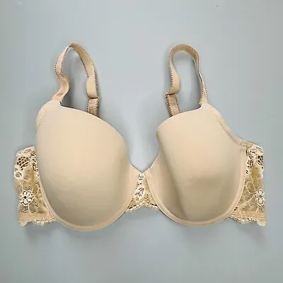 Wacoal French Garden Bra 38D T-Shirt Underwire Lightly Lined Cup Nude 85340 • $22