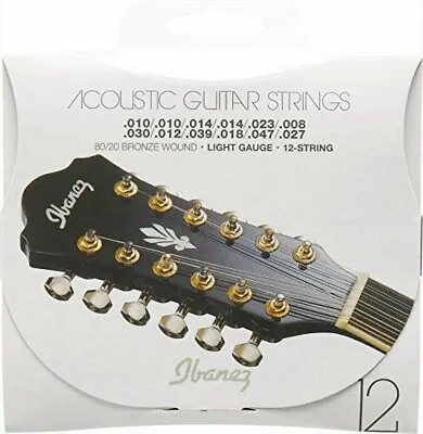 Ibanez 12 / String For 80 Acoustic Guitar Bronze Coated Light Scale IACS12C • $20.16