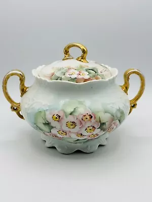 Antique Habsburg China Austria Sugar Bowl Hand Painted • $39.99