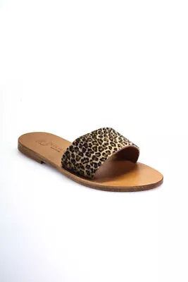 K. Jacques Womens Arezzo Slides - Horsey Bableopard Size 37 • $81.29