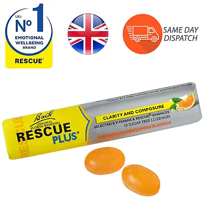 £7.09 • Buy Rescue Remedy Plus 10 Sugar Free Lozenges Vitamins Flower Pocket Size Pack 1-6