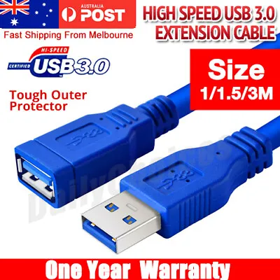 $4.95 • Buy SuperSpeed USB 3.0 Male Female Data Cable Extension Cord For Laptop PC Camera