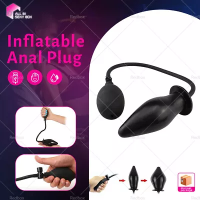 Large Inflatable Anal Butt Plug Balloon Dildo Expander Expandable Gay Sex Toy • $17.99