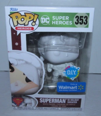 $16.99 • Buy Funko POP DC Heroes Superman Holiday Sweater 353 DIY Only At Walmart Figure