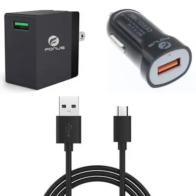$27.44 • Buy FAST HOME CAR CHARGER MICRO USB CABLE 6FT LONG TRAVEL POWER For PHONES & TABLETS