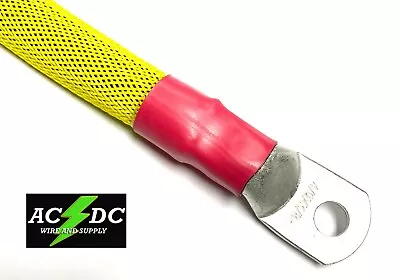 4/0 AWG NEON YELLOW  BRAIDED Copper Battery Cable Power Wire Car Inverter RV  • $120