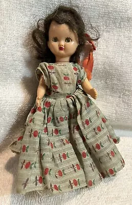 DOLL 1940's Plastic 5” Hollywood Doll Brunette Jointed Dress Painted On Shoes • $25