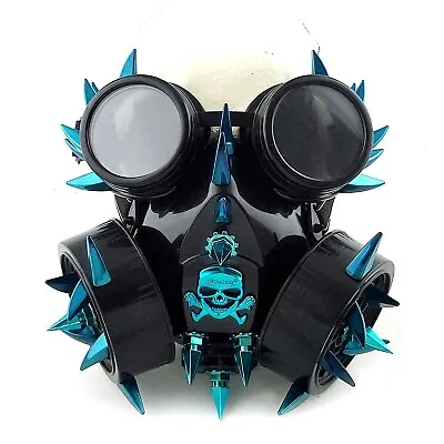 £22.15 • Buy New Skull Cosplay Blue Spike Gas Mask Steampunk Mask 