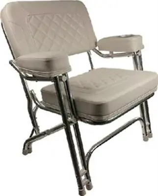 Springfield Marine Premium Deck Chair White 1080125-CR • $470.99