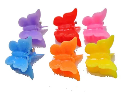 250 Mixed Color Plastic Butterfly Mini Hair Claw Clips Clamp For Kids • $15.90