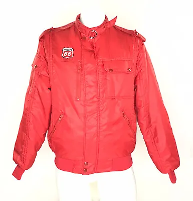 King Louie Pro Fit Jacket Cafe Racer Phillips 66 Logo Red Vintage 80s Large • $49