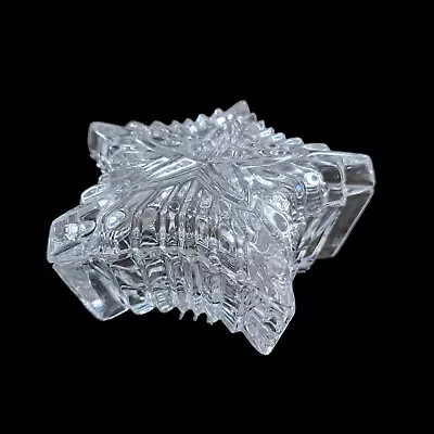 Vintage Lead Crystal Star Trinket Keepsake Box Lid Germany • $12