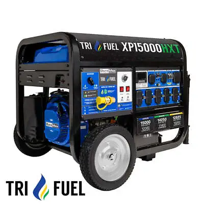DuroMax XP15000HXT 15000 Watt Electric Start Tri-Fuel Portable Generator • $2999