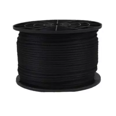 1/8 Inch Black Dacron Polyester Cord - 500 Foot Spool | Solid Braid - Industrial • $49.07
