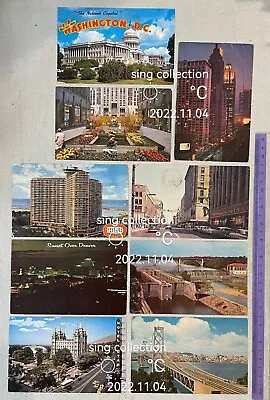 Old United States Postcard X 9 Used  Mailed To Singapore  !! • $19.99