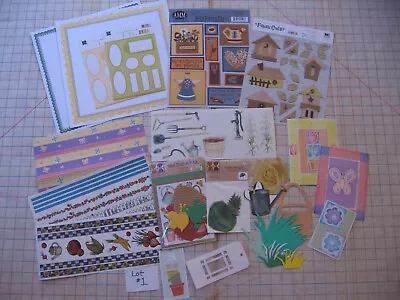 2 Lots Of GARDENING-themed SCRAPBOOKING SUPPLIES Paper Die Cuts Stickers • $12.99