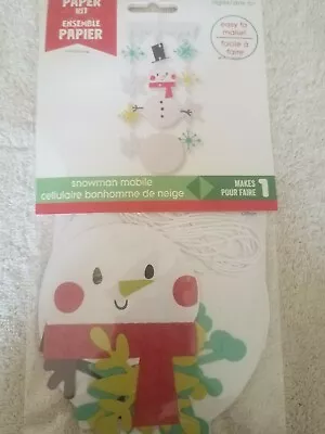 Paper Snowman Kit Snowman Mobile Makes 1 Upc 889092630544 • $49.88