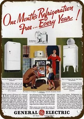 1935 GE MONITOR TOP Refrigerator Vintage-Look-Edge DECORATIVE REPLICA METAL SIGN • $24.99