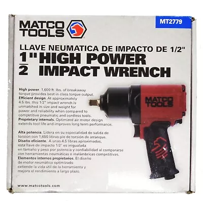 Matco Tools MT2779 1/2  High Power Impact Wrench (Red) 7500 RPM With Box • $329.90