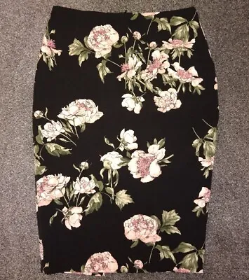 £15 • Buy New River Island High Waist Floral Zip Up Skirt UK 12 Sold Out