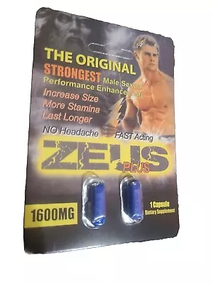 ( 24 Pills ) Zeus Plus DOUBLE 1600 Mg Male Supplement 12 Pcs 24 Pills • $39.99