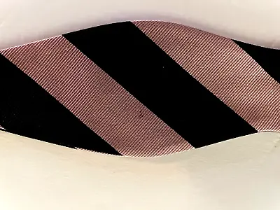 Bow Tie Men Silk PINK  BLACK Striped SELF TIE Bowtie • $14.99