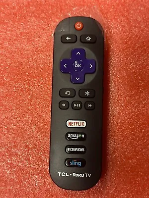 NEW OEM Genuine TCL ROKU TV Remote Control - NETFLIX AMAZON CBS NEWS SLING • $11.40