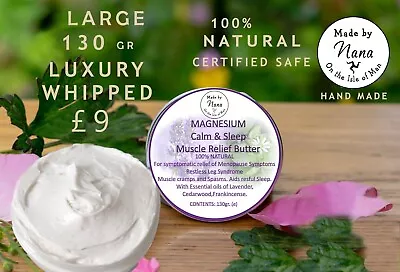 LG Magnesium Butter/cream/MENOPAUSE Symptoms;Restless Legs;Muscle Cramps;Sleep • £9