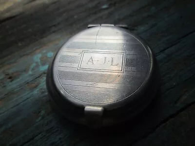 Vintage STERLING Silver  AJL  Monogram Pill Box - Signed - 25.3g • $28.95