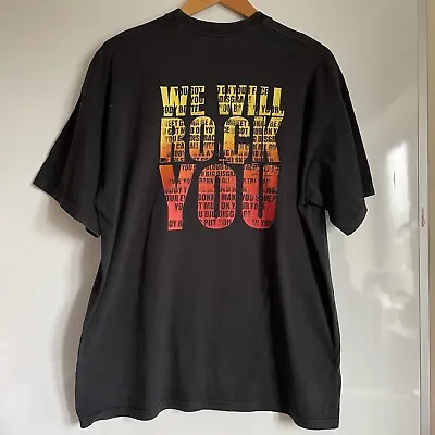 Queen Live 2005 Tour T Shirt We Will Rock You Black Size L • £15