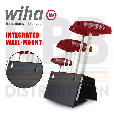 Wiha T Handle Hex Allen Key Magic Ring With Bench Stand L Key Metric 6pc 22096 • £39.99