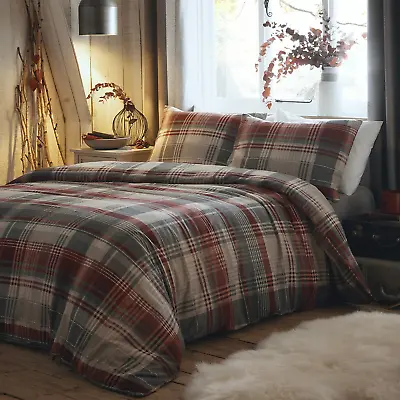 £35.99 • Buy Dreams & Drapes Connolly-100% Brushed Duvet Cover Set, Cotton, Red,1 Pack,
