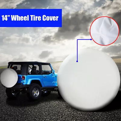 AU 14  Universal Spare Tire Cover Wheel Covers Fit For Diameter 60~69cm White • $22.99