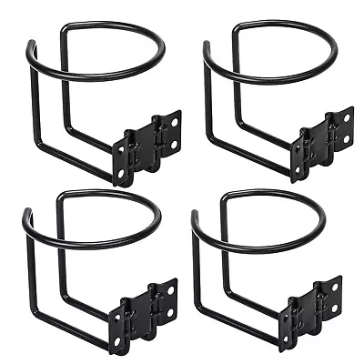 4 Pcs Black Coating Ring Boat Cup HolderStainless Steel Universal Drink Holders • $18.99