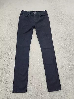 J Brand Jeans Womens 29 Blue Denim Mid Rise Skinny Dark Wash Eclipse 30X32 • $22.11