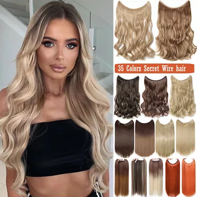 One Piece Clip In Miracle Wire 100% Real As Human Hair Extensions 3/4 Full Head • $13.40